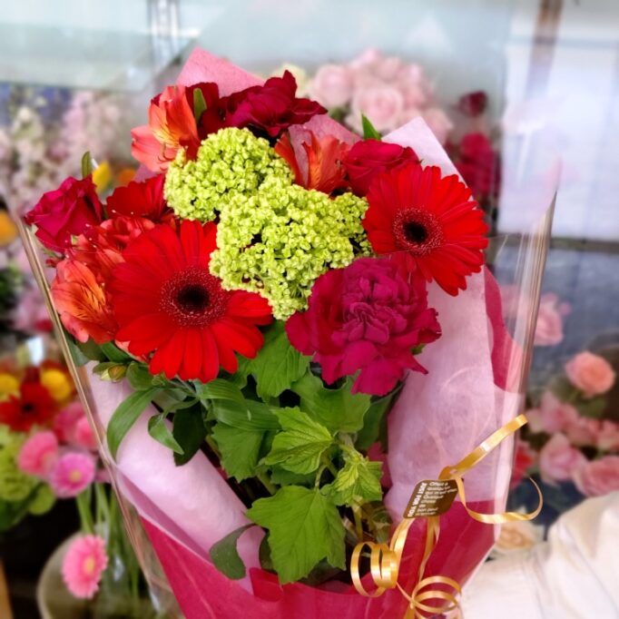 赤い長い形の花束 - 画像 (5)